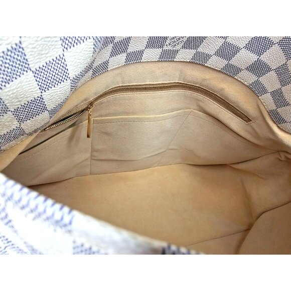 LOUIS VUITTON Azur Artsy MM White Shoulder Bag Monogram Woven Handle LV Tote - Picture 11 of 16